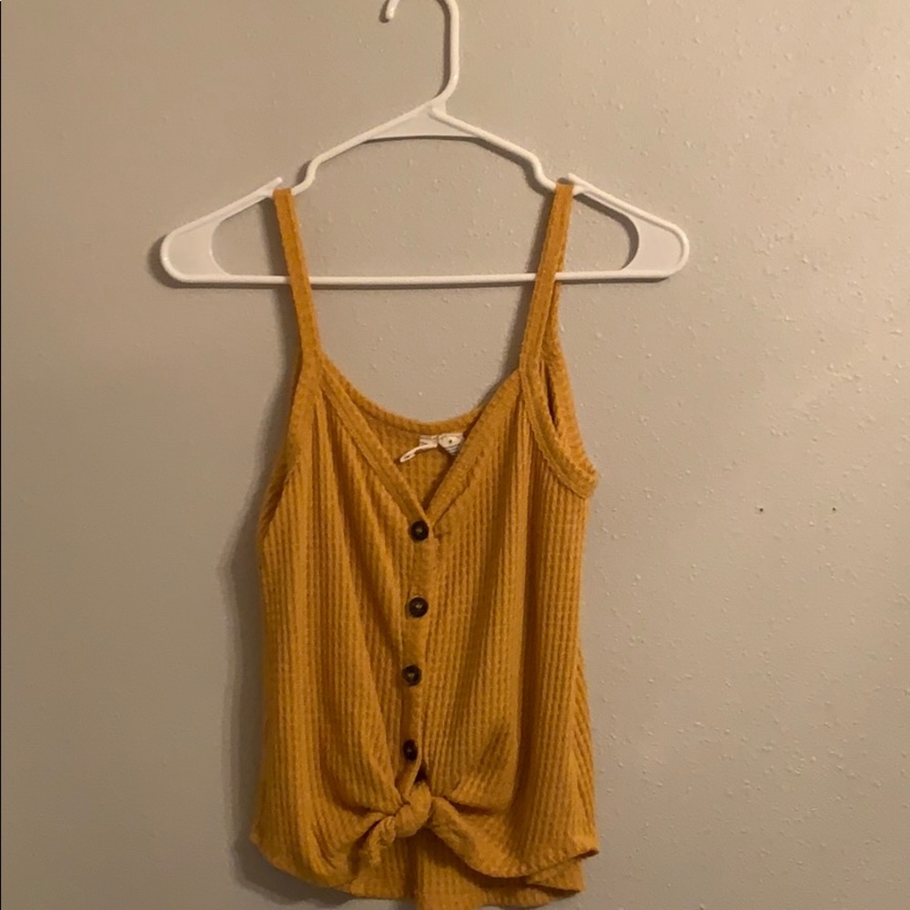 Yellow Sweater Tank Top